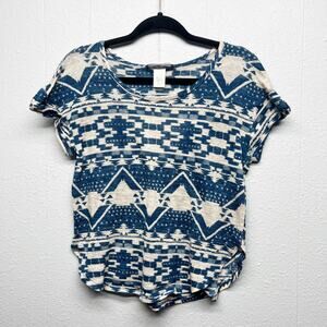 Happening In The Present Aztec Tribal Bohemian Western Cowgirl Womens T-Shirt XS